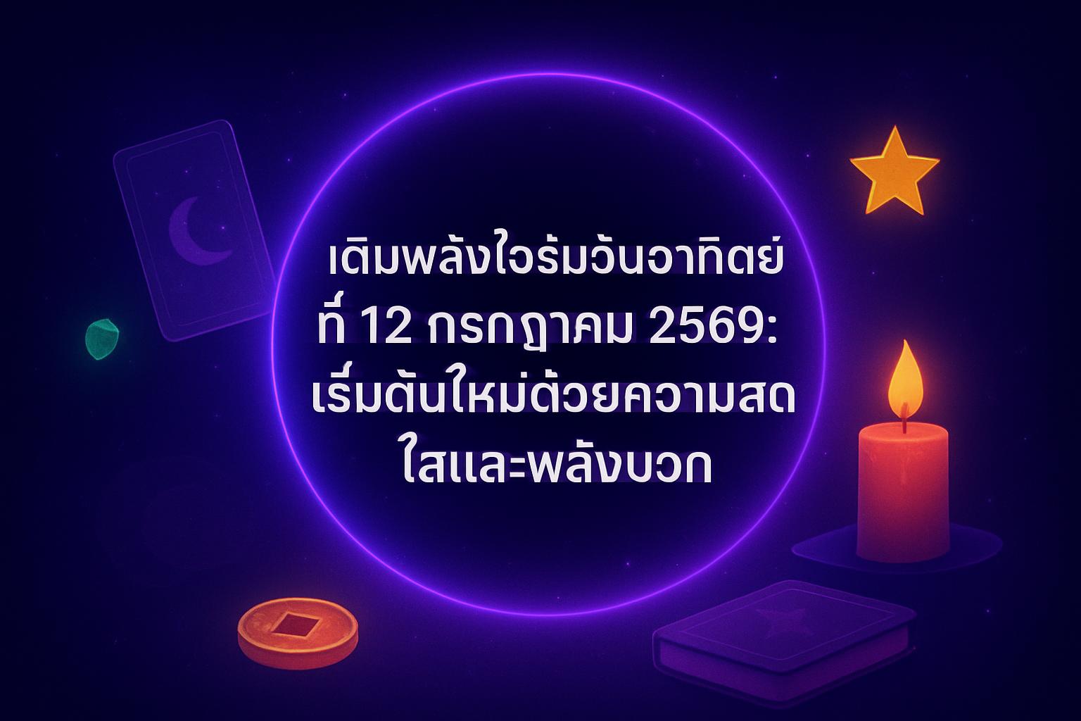 เติมพลังใจรับวันอาทิตย์ที่ 12 กรกฎาคม 2569: เริ่มต้นใหม่ด้วยความสดใสและพลังบวก (12 กรกฎาคม 2569)