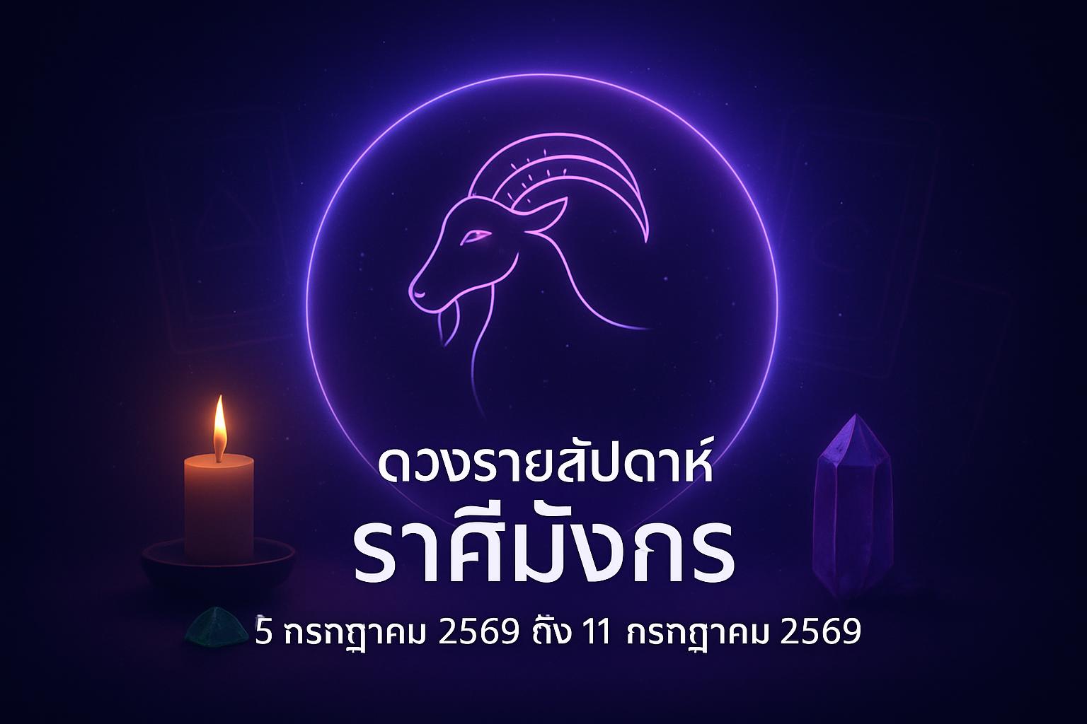ดวงรายสัปดาห์ ราศีมังกร (5 กรกฎาคม 2569 ถึง 11 กรกฎาคม 2569)