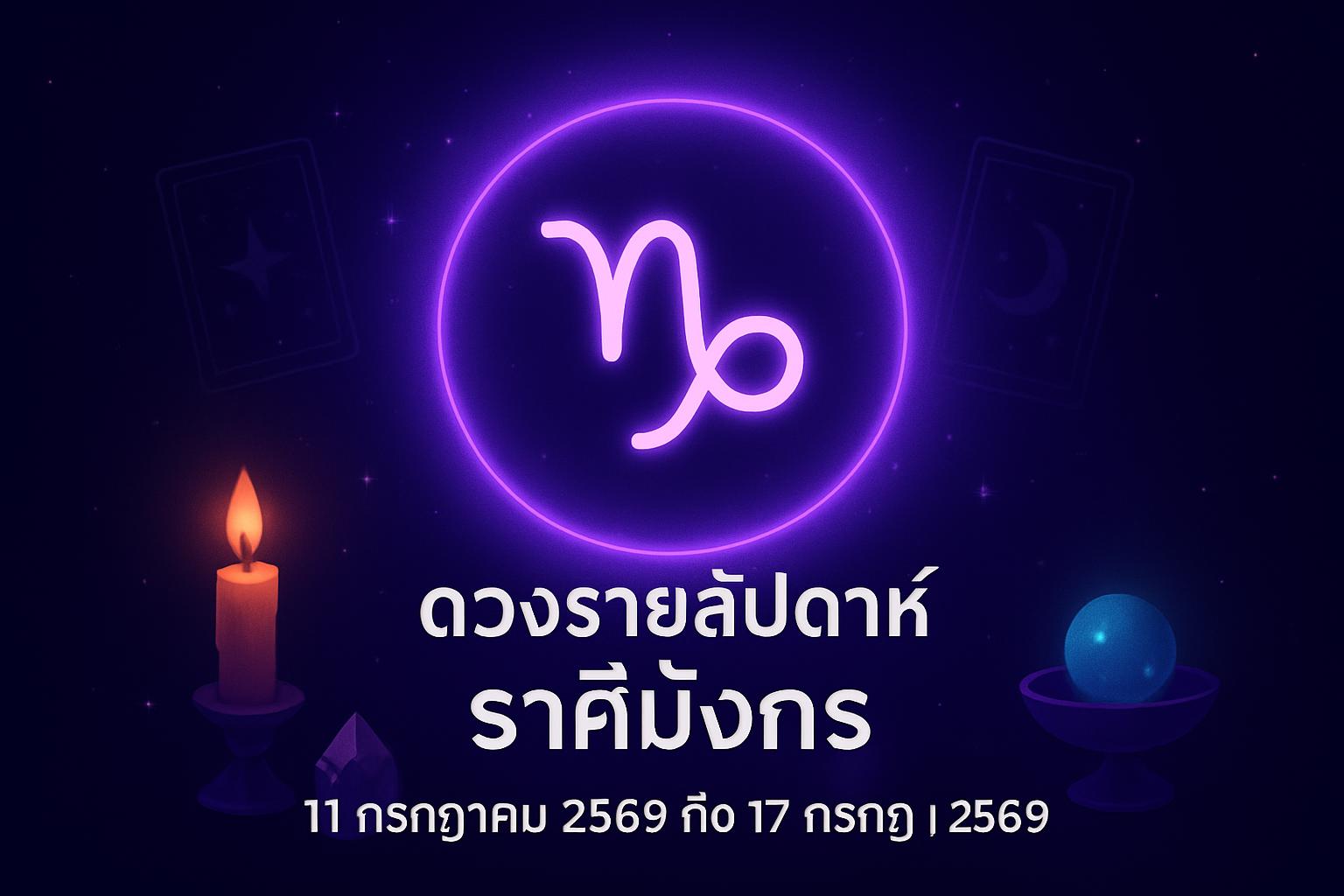 ดวงรายสัปดาห์ ราศีมังกร (11 กรกฎาคม 2569 ถึง 17 กรกฎาคม 2569)