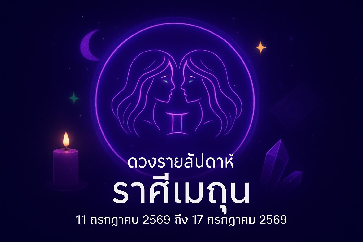 ดวงรายสัปดาห์ ราศีเมถุน (11 กรกฎาคม 2569 ถึง 17 กรกฎาคม 2569)