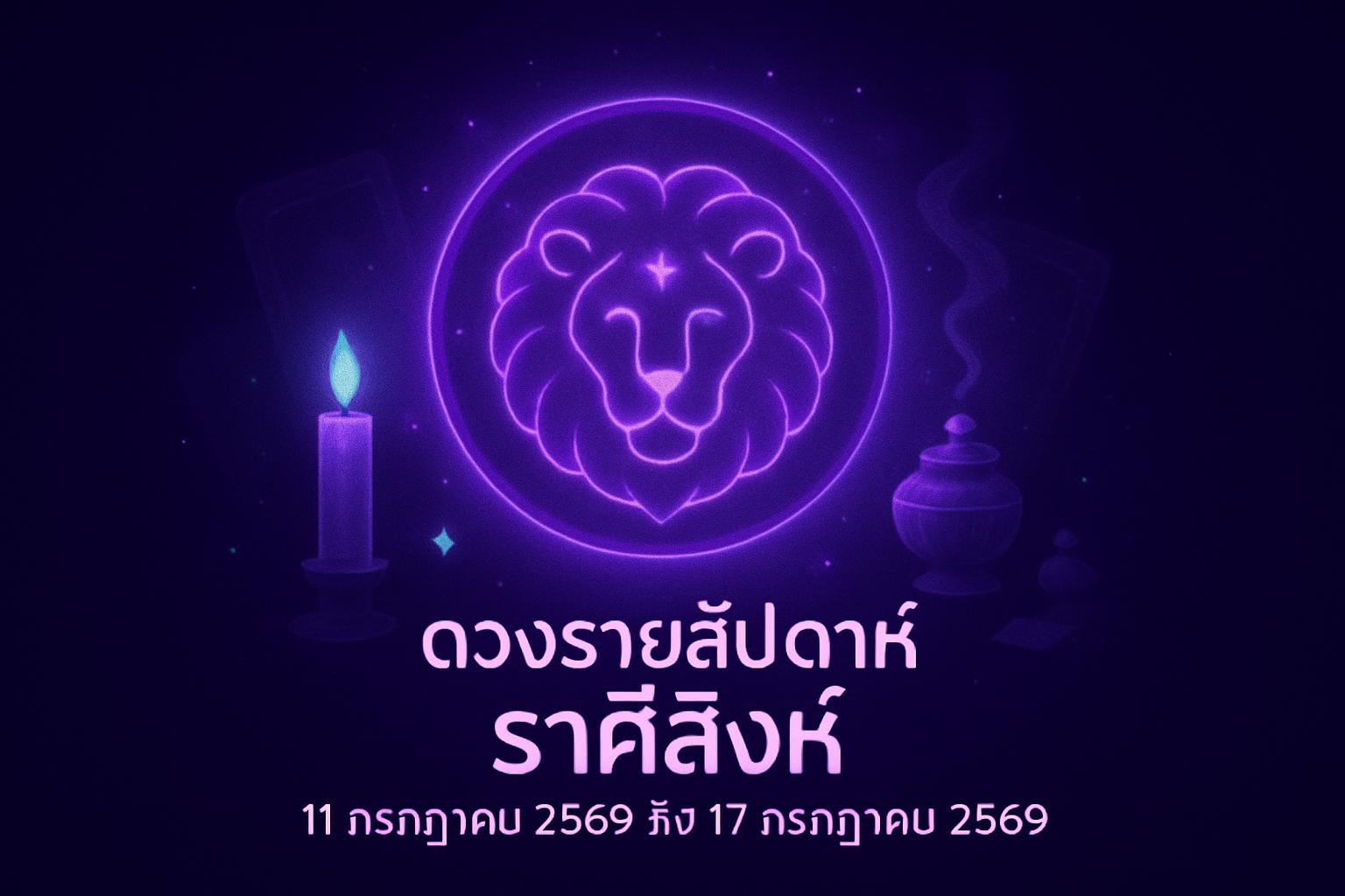 ดวงรายสัปดาห์ ราศีสิงห์ (11 กรกฎาคม 2569 ถึง 17 กรกฎาคม 2569)
