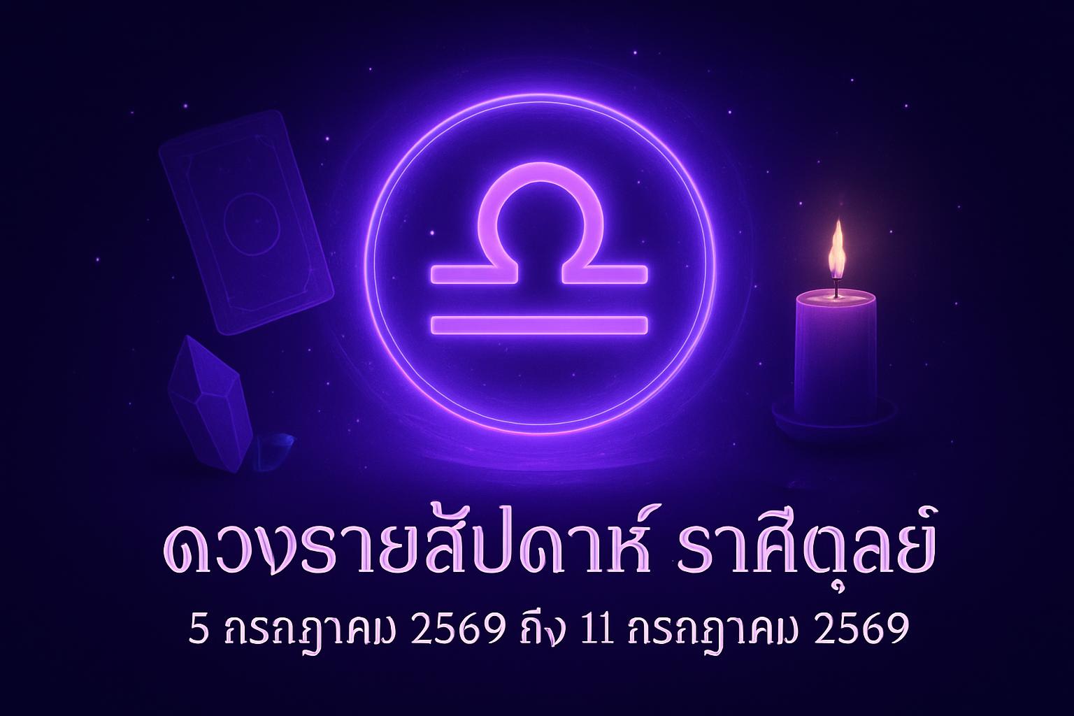 ดวงรายสัปดาห์ ราศีตุลย์ (5 กรกฎาคม 2569 ถึง 11 กรกฎาคม 2569)