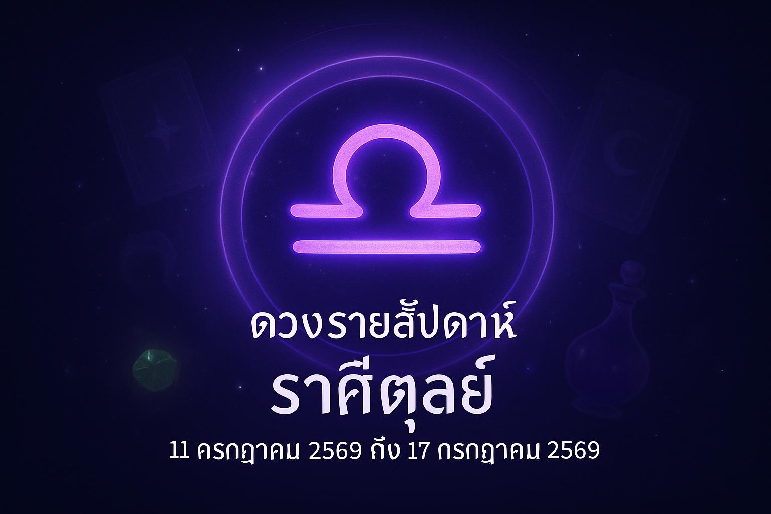 ดวงรายสัปดาห์ ราศีตุลย์ (11 กรกฎาคม 2569 ถึง 17 กรกฎาคม 2569)